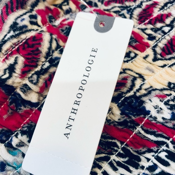 By Anthropologie Smocked Gauze Criss-Cross Dress.  XS. - Picture 6 of 11